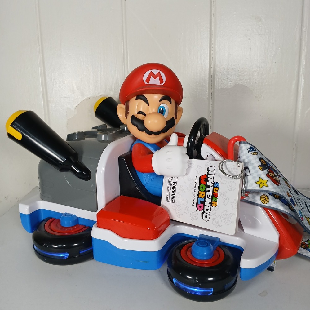 Nintendo Mario Kart Popcorn Bucket Red Blue Light Up Universal Studios